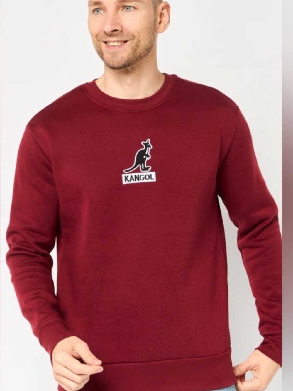 Kangol
Men Ribbed Neck Embroidered Logo L/S Sweatshirt, Maroon Size S NWT